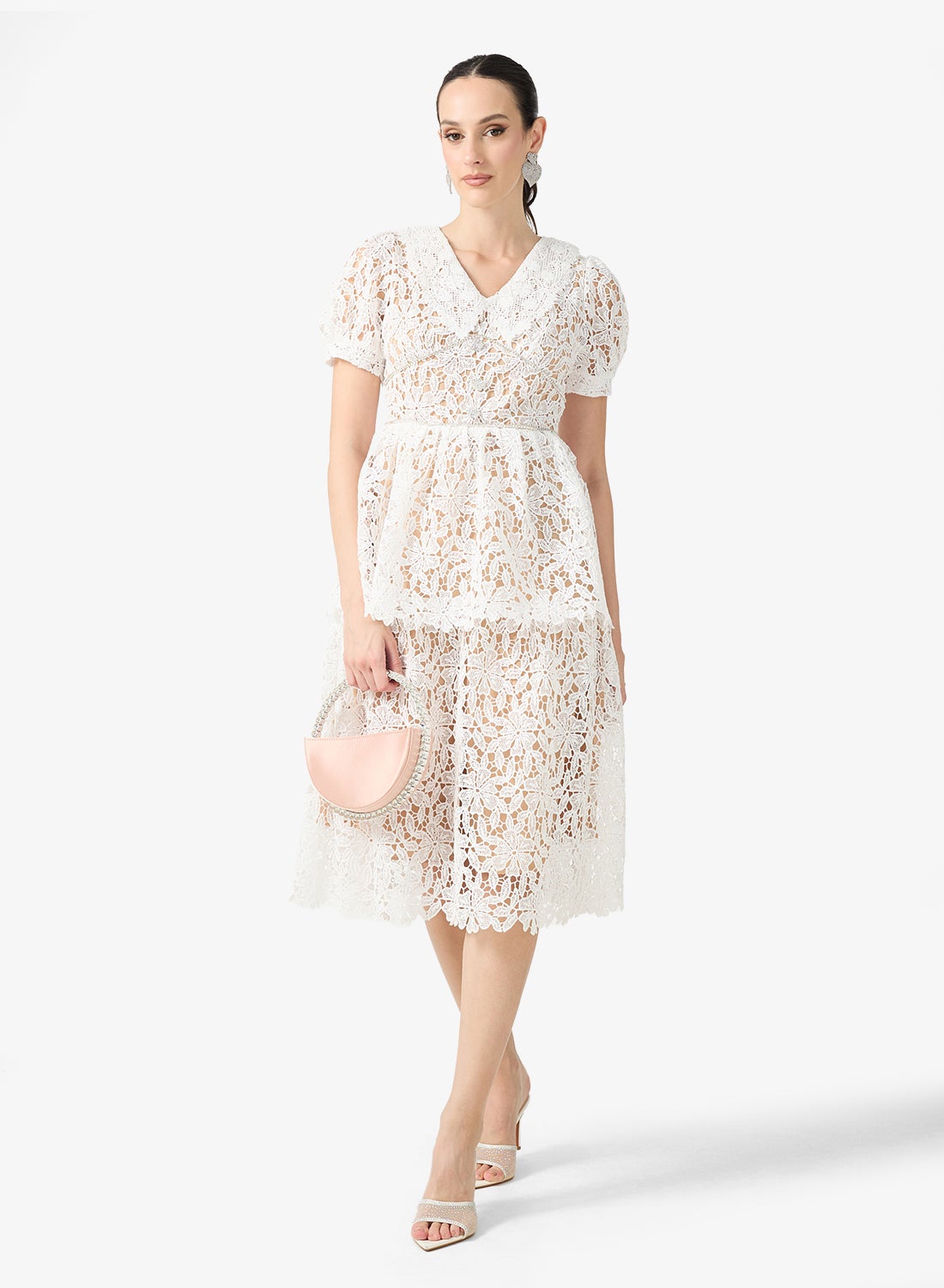 Lace A-line Layered Dress